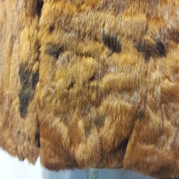 Vintage rabbit fur Vest  S  26"L  2 pockets - Picture 4 of 8